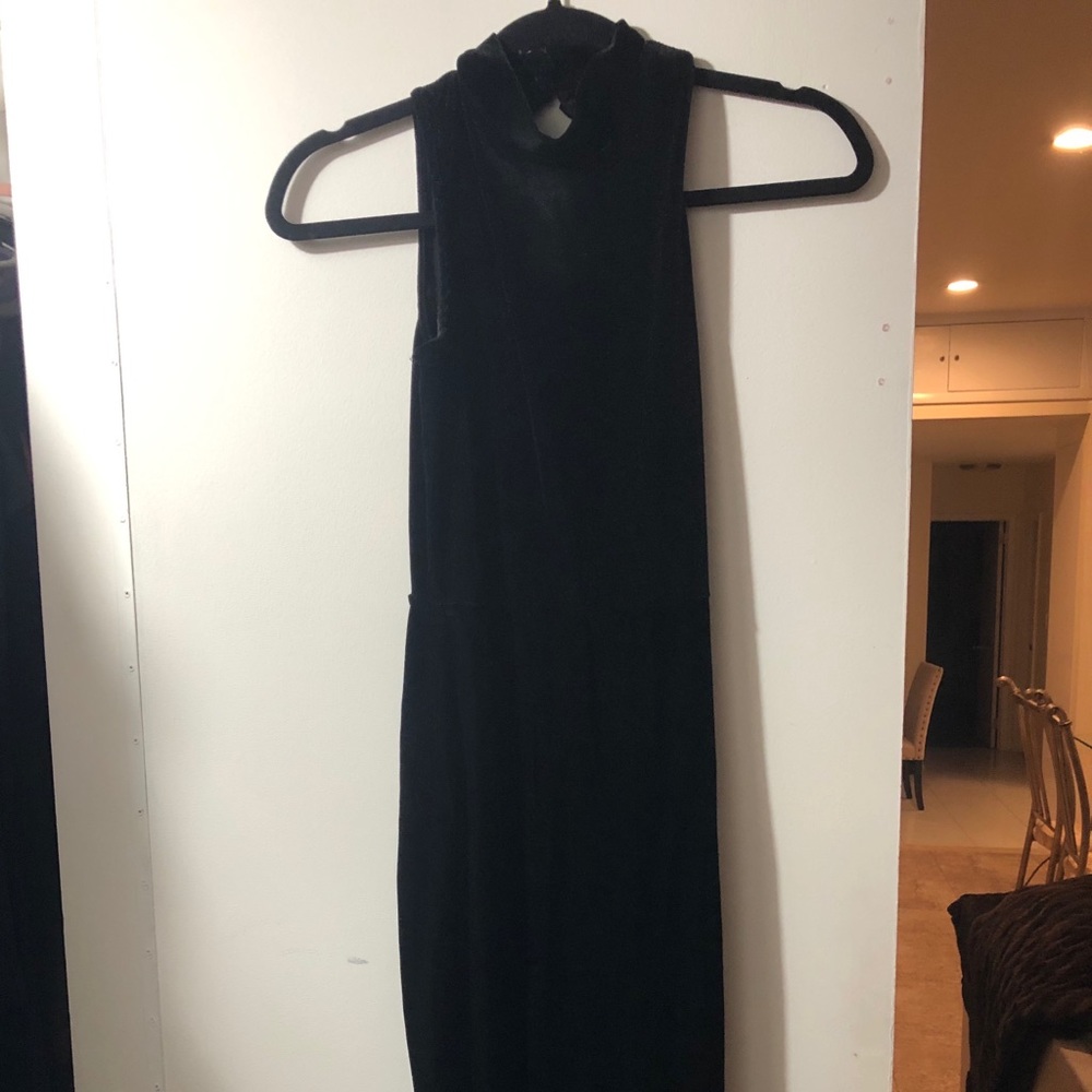 Velvet open back dress